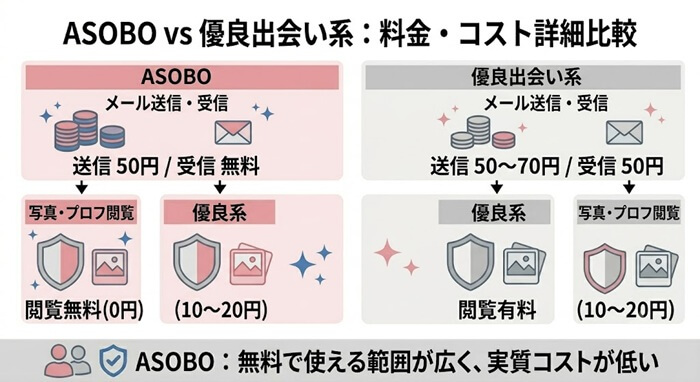 ASOBOが優良出会い系の料金と比較しても安い証拠と根拠