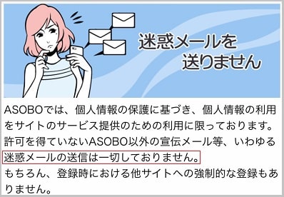 迷惑メールを送ってこない証拠