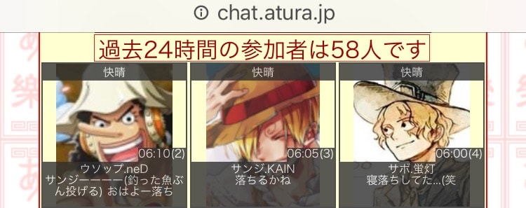 あちゅらのチャット参加者数