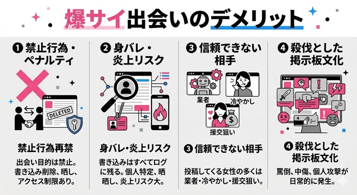 爆サイ出会いのデメリットの詳細