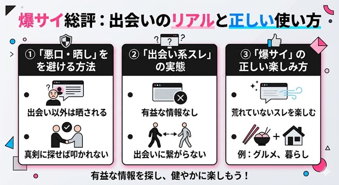 爆サイを使った総評をまとめた図解