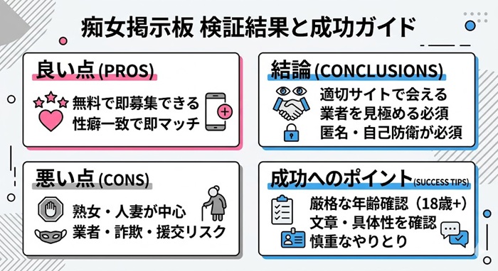 痴女掲示板の検証結果をまとめた独自の図解