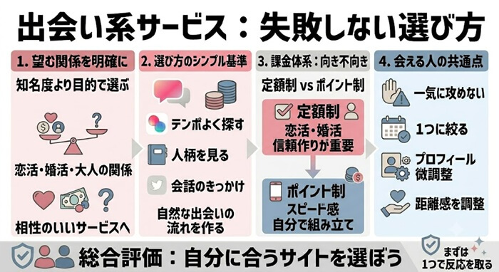 出会い系アプリ・サイトの適切な選び方