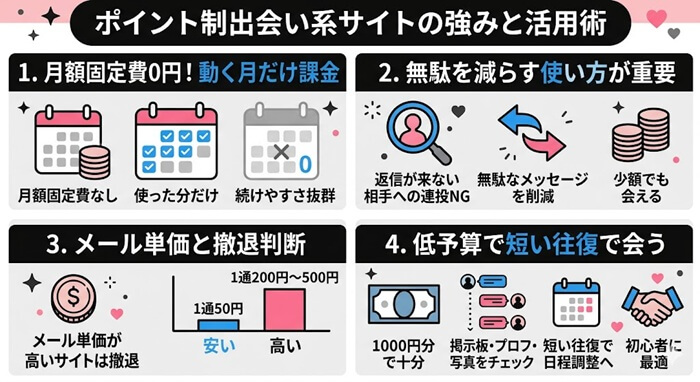 ポイント制の出会い系の特徴や良さ