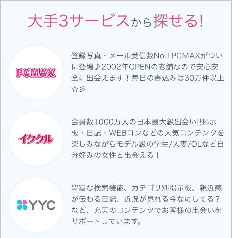 DMM出会いと提携しているサイト