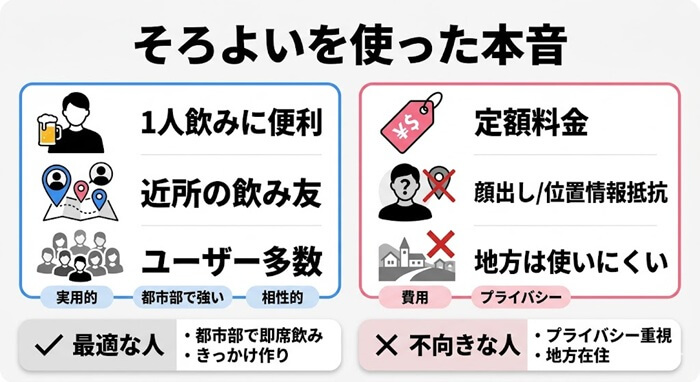 そろよいに対する本音レビュー