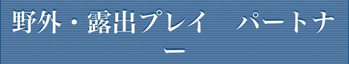 野外・露出プレイパートナー