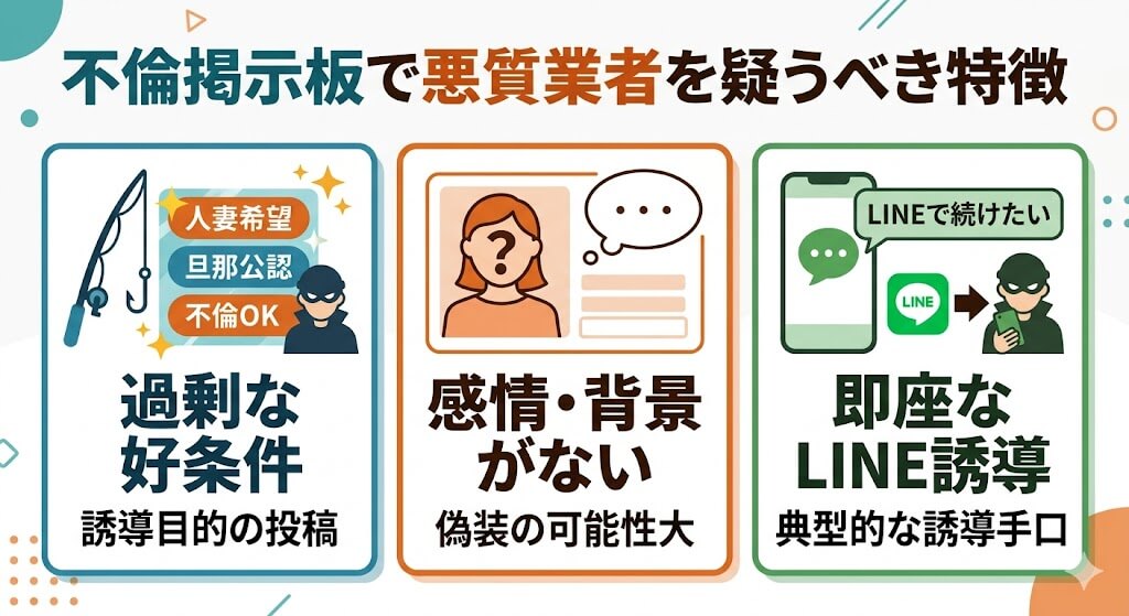不倫掲示板で悪質業者に騙されない方法