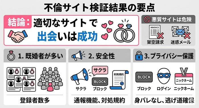 不倫サイトの検証結果