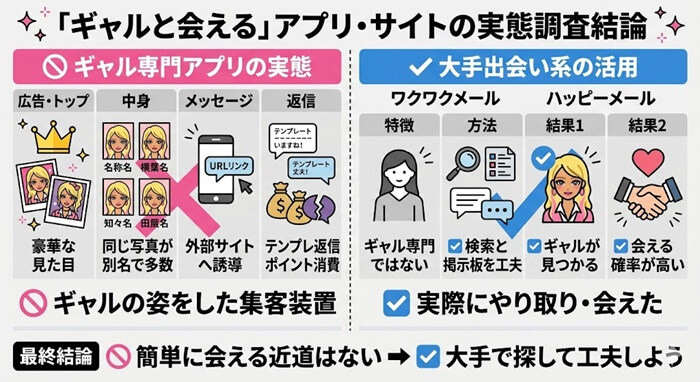 ギャルと会えるアプリとサイトの実態