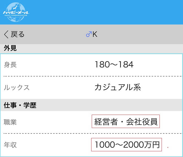 ハッピーメールで見つけたハイスペックの男性