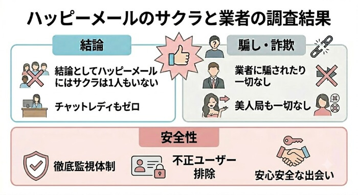 ハッピーメールのサクラと業者を調査して分かった実態