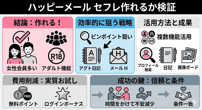 ハッピーメールでセフレが作れるか検証した結果