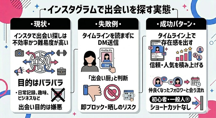 インスタ出会いを試してわかった実態