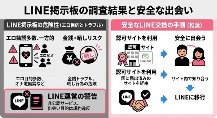 LINE掲示板の調査結果と安全に出会う方法