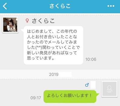 メルパラで仲良くなった女の子とのメールのやり取り