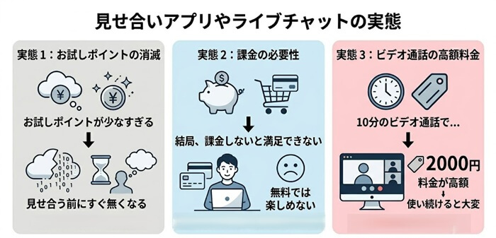 見せ合いアプリやエロライブチャットの実態