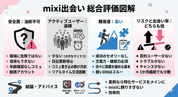 mixi出会いに対する総合評価