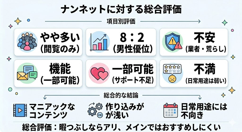 ナンネットに対する総合評価