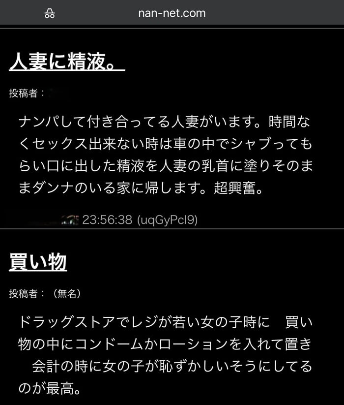ナンネットに変態がいる証拠