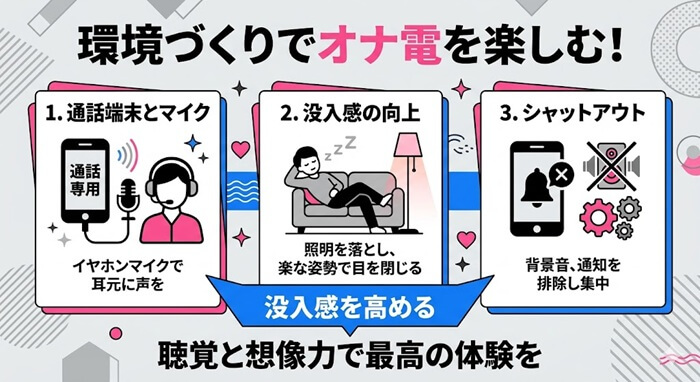 オナ電をより楽しむための具体的な環境づくり