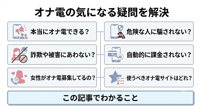 この記事で解決できるオナ電に関する疑問