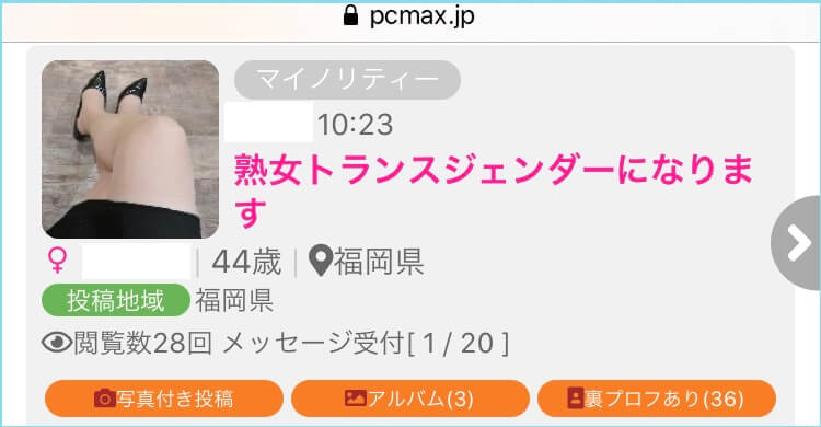 PCMAXのマイノリティー掲示板