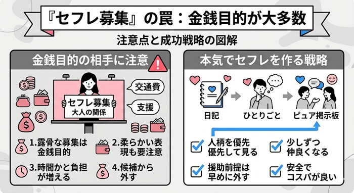 援助希望に騙されずにセフレを作る手段