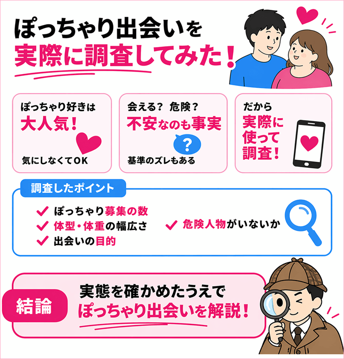 ぽっちゃり掲示板の実態調査の内容をまとめた独自の図解