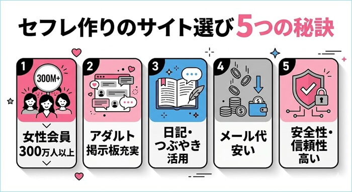 セフレサイトで失敗しない選び方