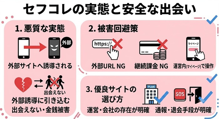 セフコレが危険である理由や根拠と安全に出会う方法