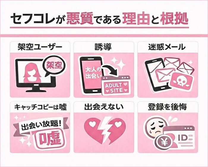 セフコレが悪質である理由と根拠をまとめた図解