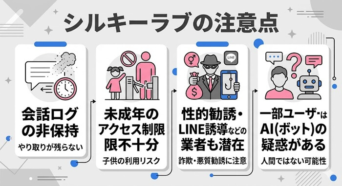 シルキーラブの注意点に関する詳細