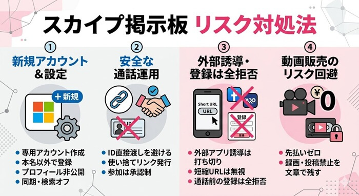 スカイプ掲示板の具体的なリスク対処法のやり方