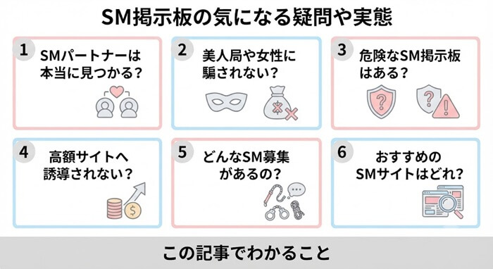 この記事が解決できるSM募集掲示板の疑問や実態