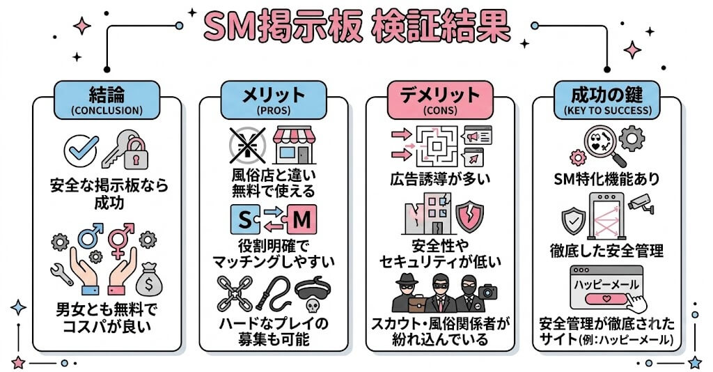 SM掲示板の検証結果をまとめた独自の図解