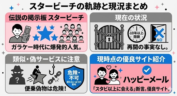 スタービーチ（スタビ）の過去から現況までまとめた図解