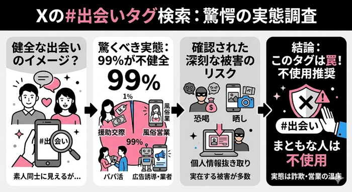 Xの出会いハッシュタグの実態と罠