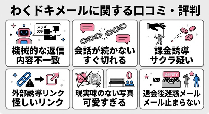 わくドキメールに関する口コミ・評判の調査結果