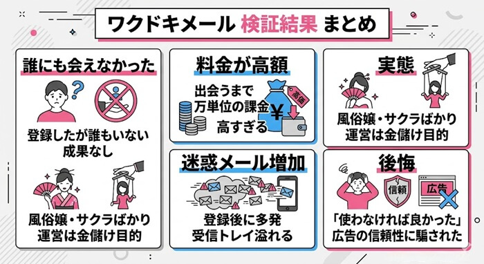 わくドキメールの検証結果