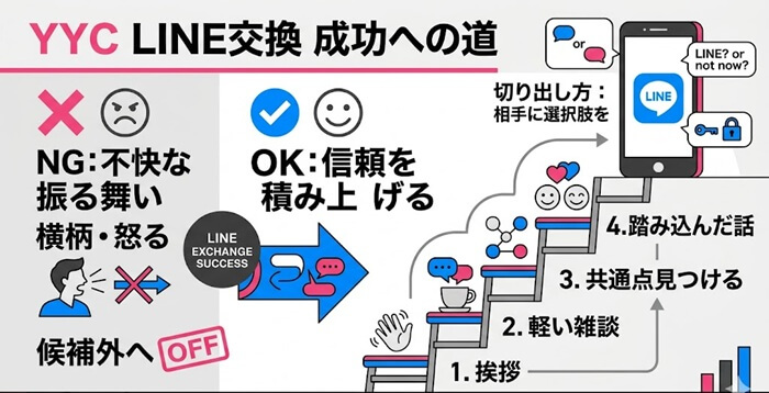 YYCのLINE交換で失敗しない確実な方法